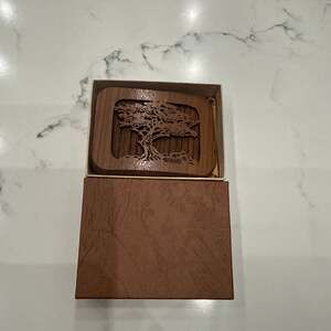 Vintage 1977 Laser Cut Lasercraft Belt Buckle Engraved Art Wood Tree of Life